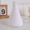 diy hand-painted birthday hat, festive party outfit, conical hat, solid color triangular birthday hat, white Specification image